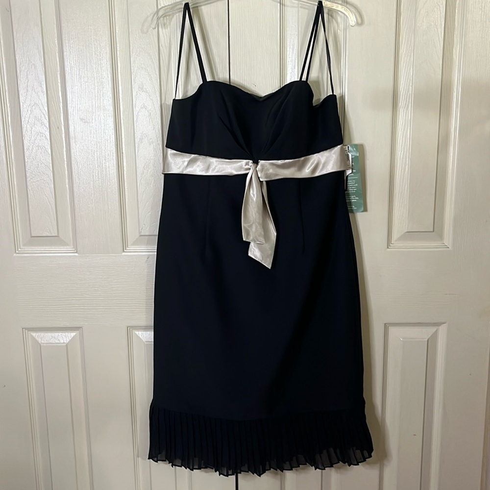 DE LARU Spaghetti Strap Midi, Black Cocktail Dress(249)